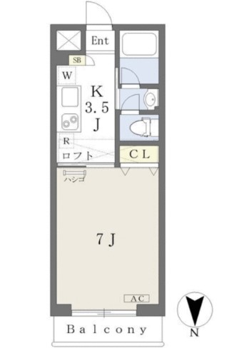 東堀切の完工年月(2018年4月)築の賃貸マンションの間取り