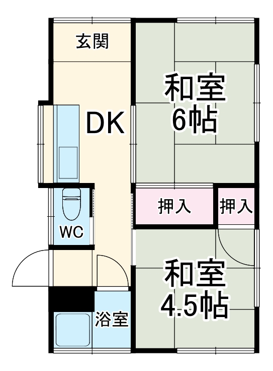 杉戸5丁目貸家4の間取り