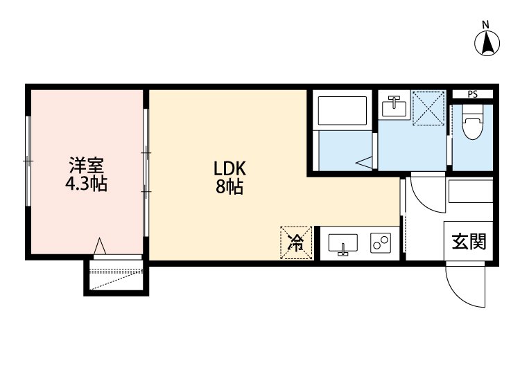 rh-SENJU・203号室の間取り