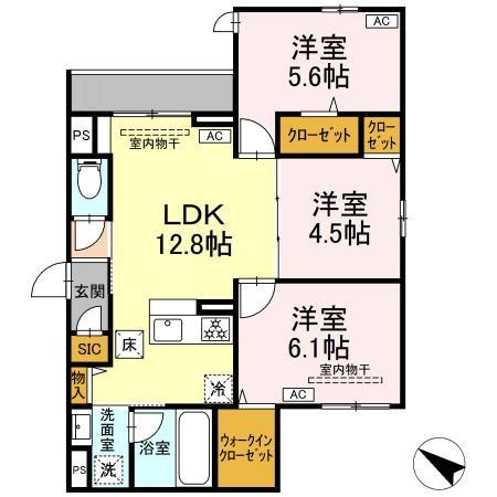 ドムスクレスト中町の間取り