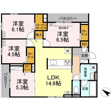 ドムスクレスト中町の間取り