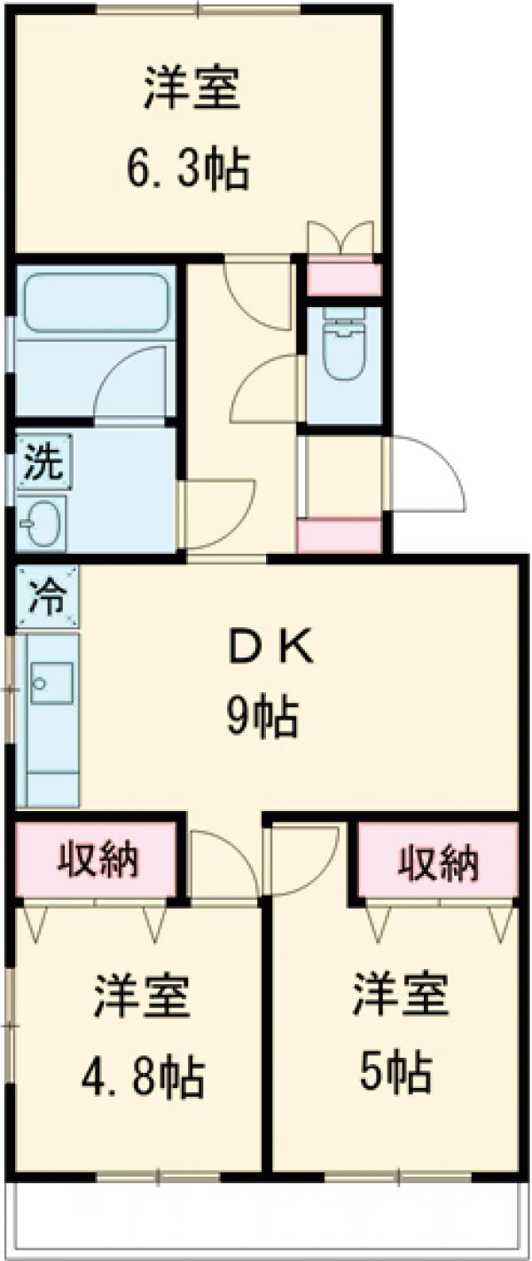 ハレレアマンションの間取り