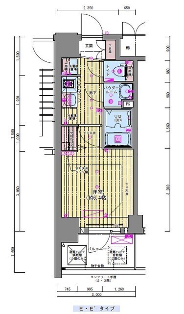 プレサンス福島ミッドエルの間取り