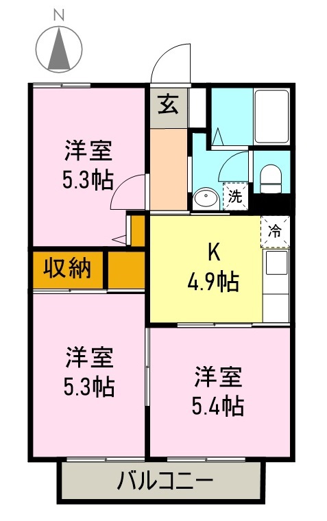 アンフィニAICの間取り