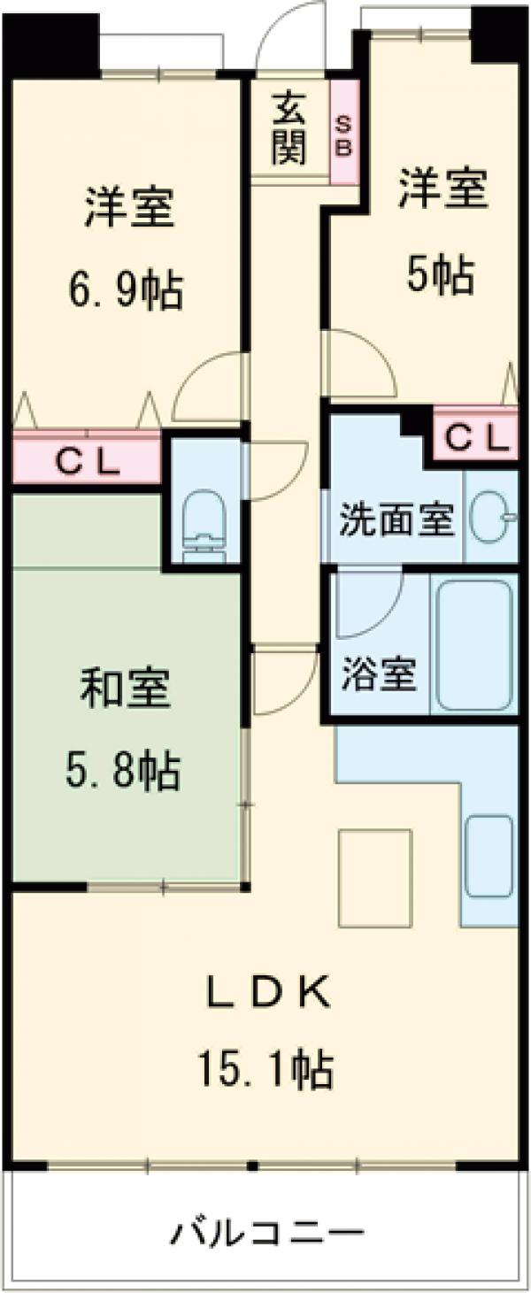 アパガーデンズ高崎駅前の間取り