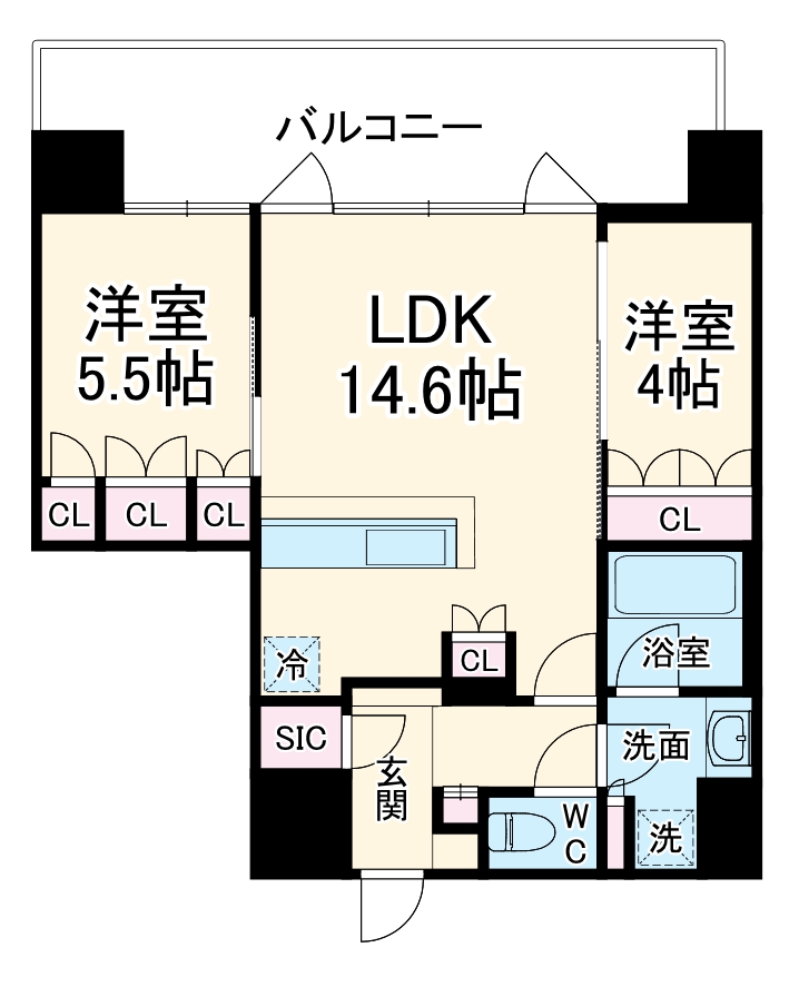 Noire北堀江の間取り