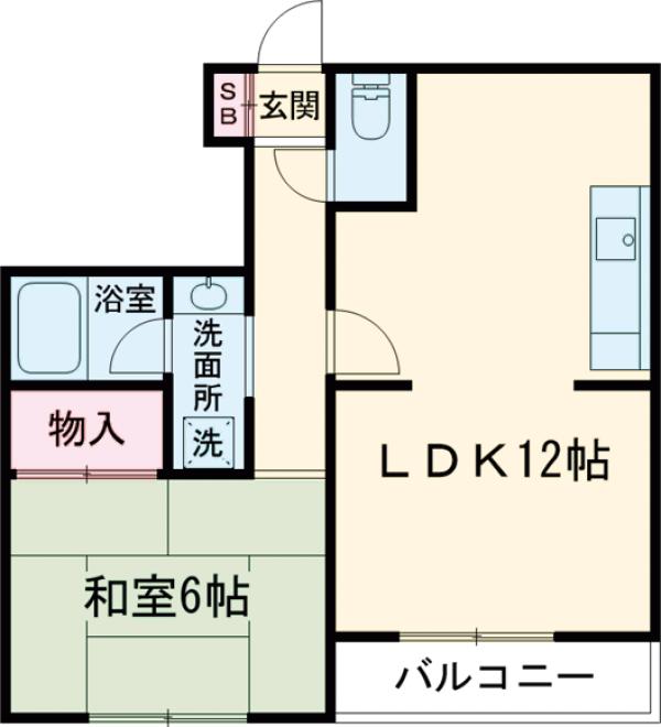 浜田山の完工年月(1989年2月)築の賃貸マンションの間取り