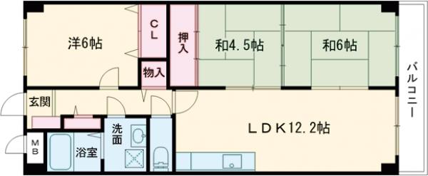 グレースマンション大野城の間取り