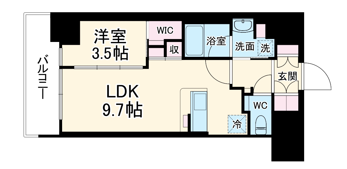 コンフォリア・リヴ北浜淡路町の間取り