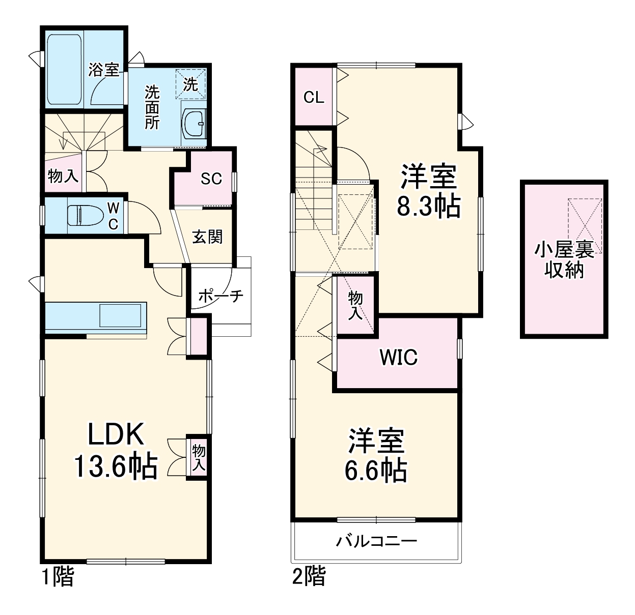 千里山月が丘戸建の間取り