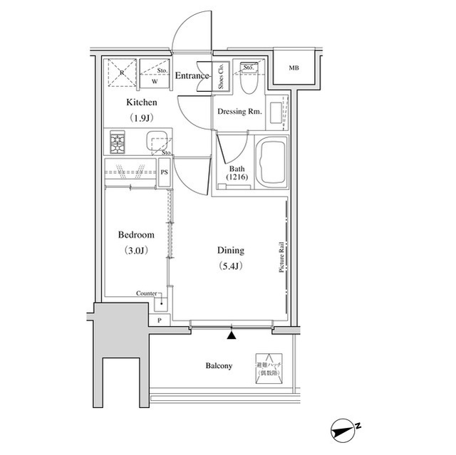 ザ・パークハビオ北千住の間取り