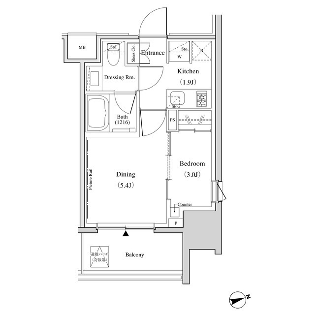 ザ・パークハビオ北千住の間取り