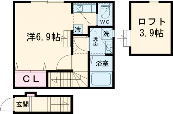 ウィング・ジムコA棟の間取り