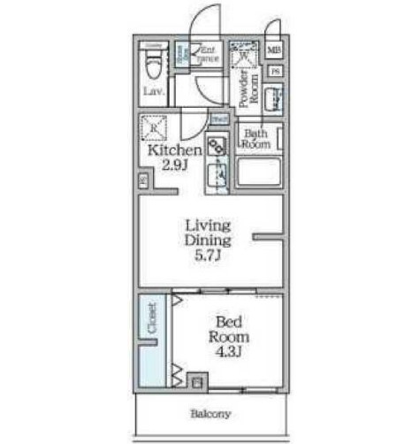 ルフォンリヴェント杉並永福の間取り