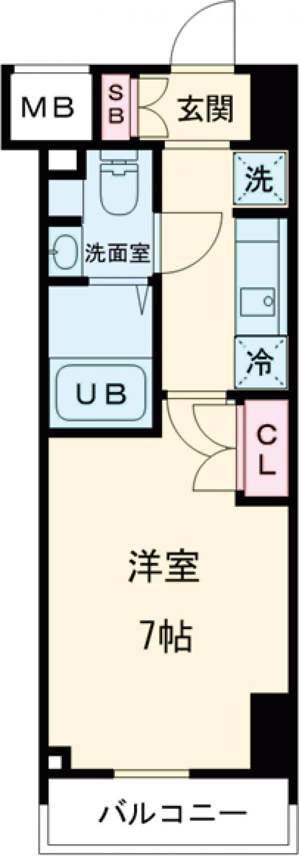 レジディア笹塚Ⅱの間取り