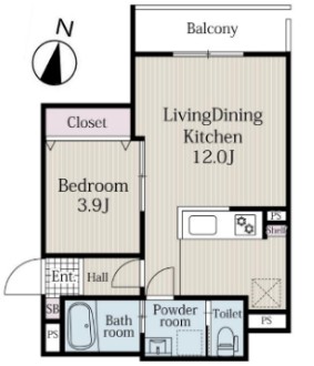 リブレメゾン東三国Ⅰの間取り