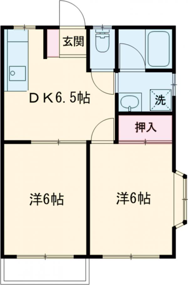 パークハイツBの間取り