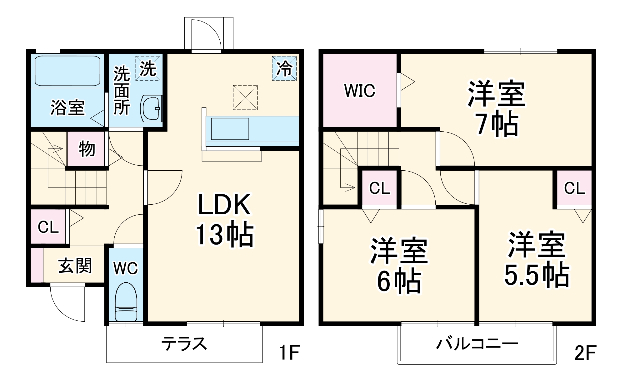 I.ヴィレッジ Aの間取り