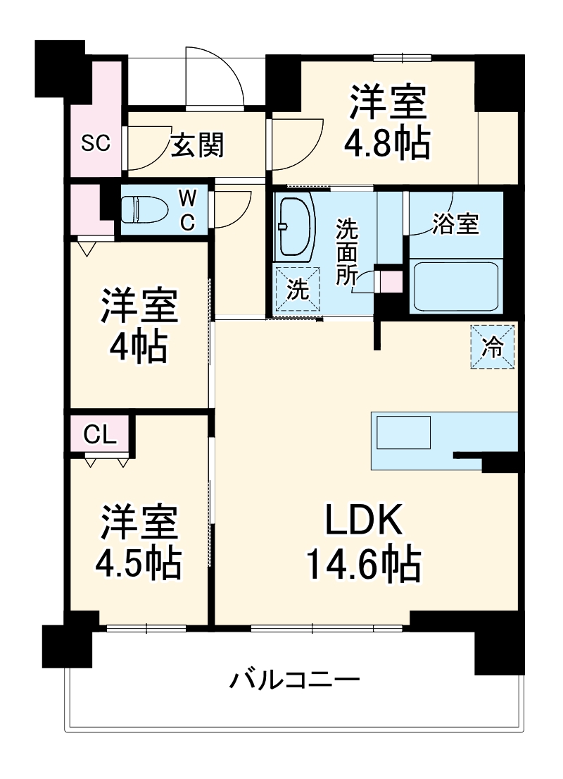 LUXENA+PAWS藤沢の間取り