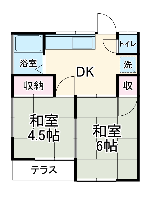 第1さつきハイツの間取り