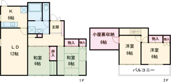 上諏訪町戸建ての間取り