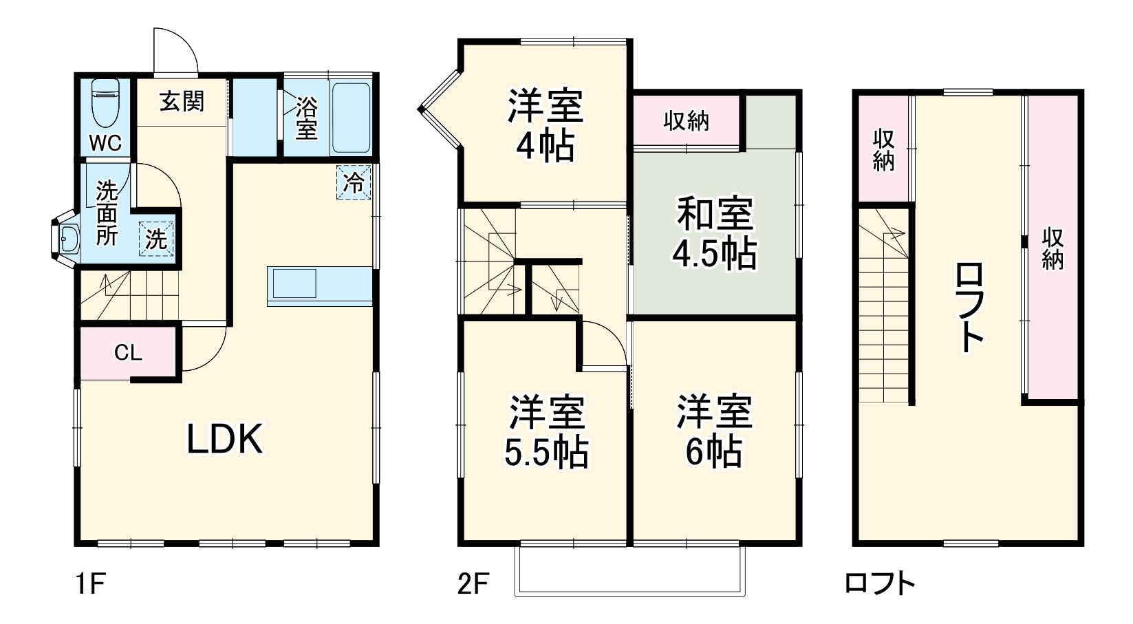 船橋新高根2丁目戸建て貸家の間取り