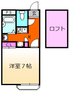レオパレスグランデ泉Bの間取り