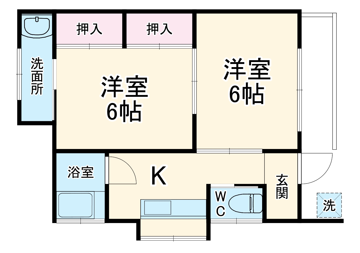 城北ハイツの間取り