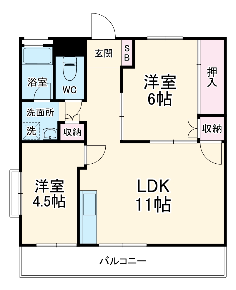 秋葉コーポの間取り