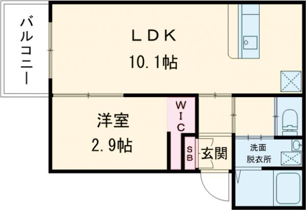 ウィルメゾン和白駅前の間取り