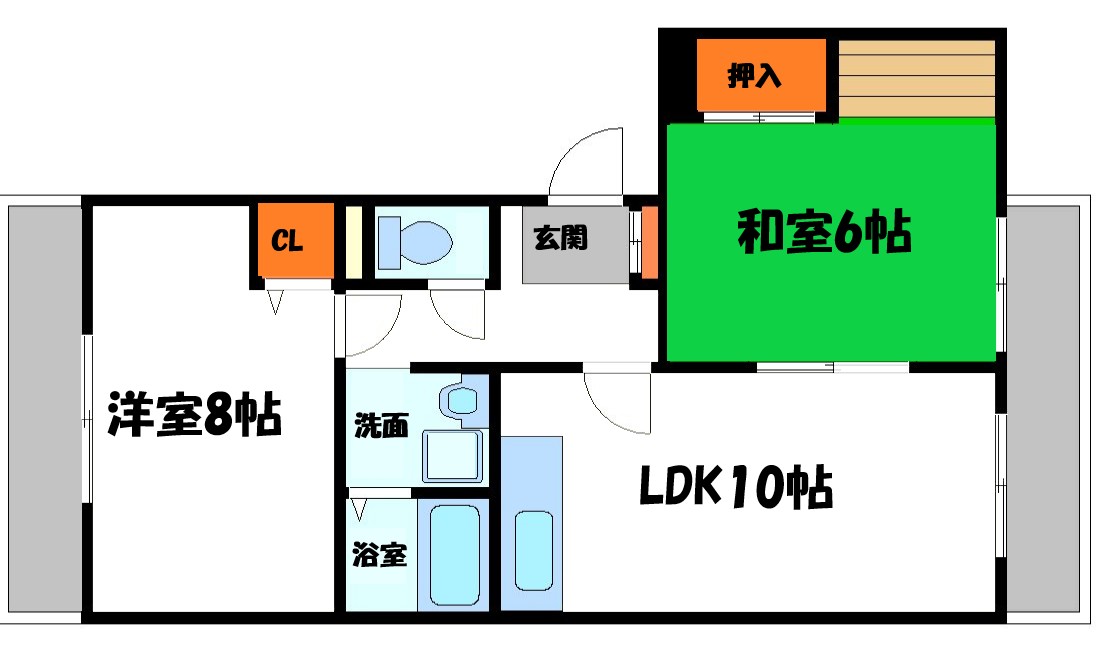 ヴィラヴェールBの間取り