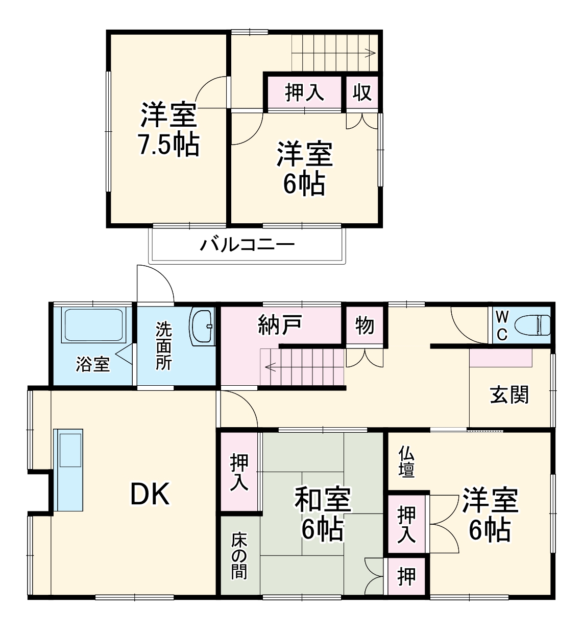 阿部 高新田貸家の間取り