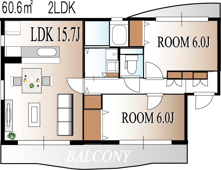 アールモニAの間取り