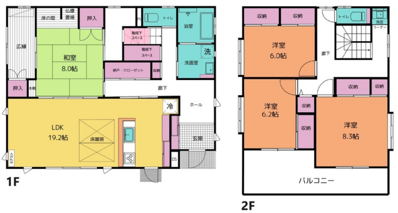 扇台1丁目戸建貸家の間取り