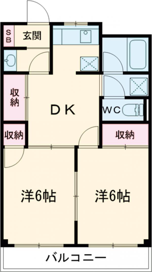 本木マンションの間取り