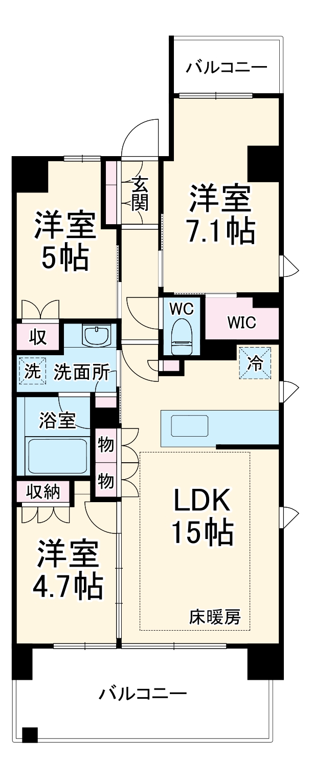 ジオ八潮ウエストレジデンスの間取り