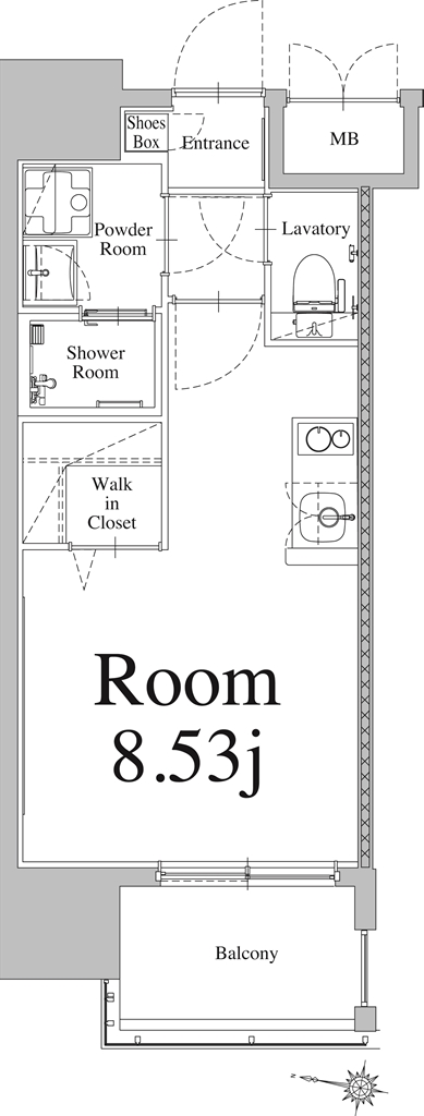 エンクレスト天神LIFEの間取り