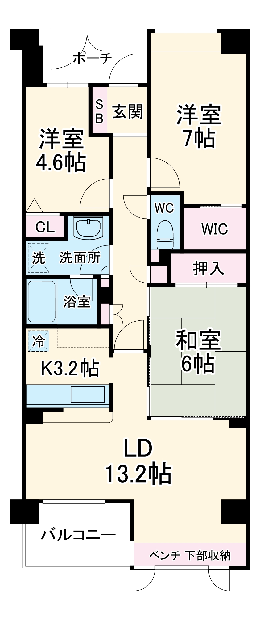 ファミール戸塚ブランニュー250の間取り