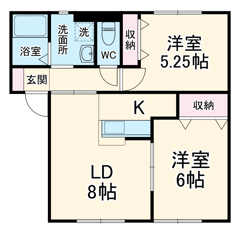 桜井町の完工年月(2005年3月)築の賃貸アパートの間取り