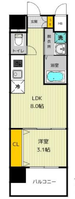 セオリー大阪ハーバーDOORの間取り