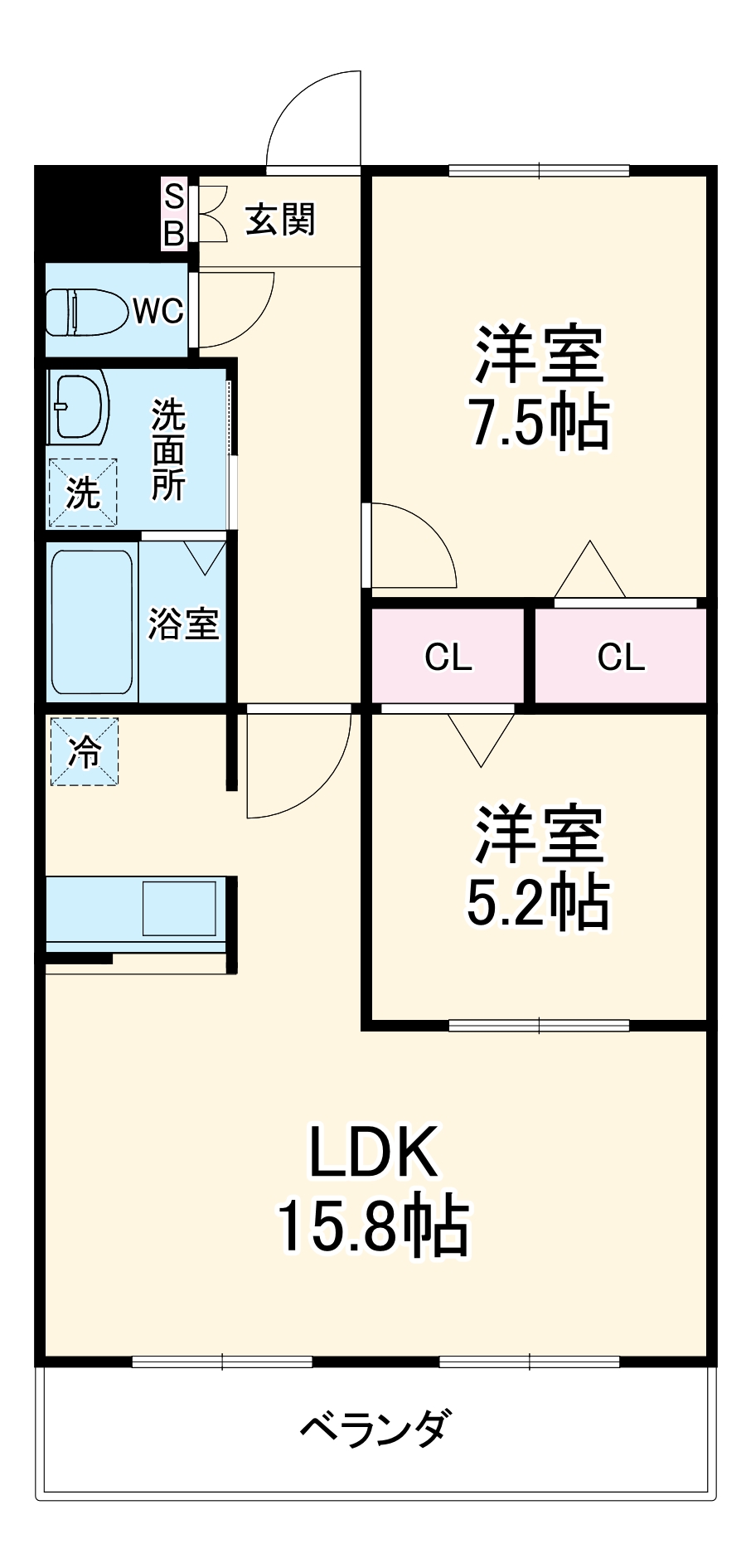徳次町の完工年月(2003年2月)築の賃貸マンションの間取り