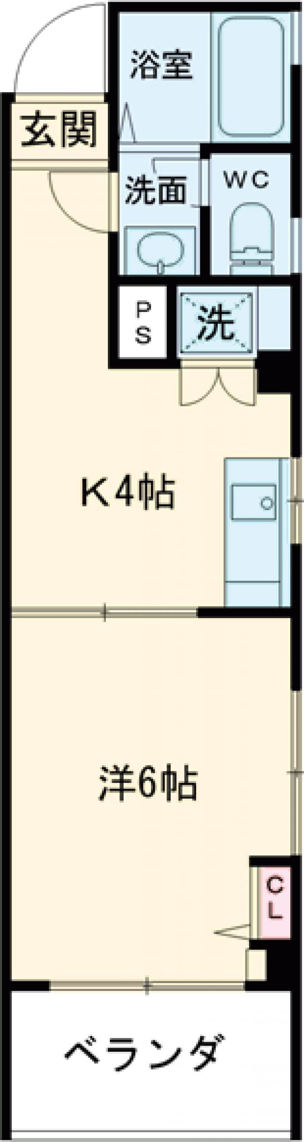 錦糸の完工年月(1977年7月)築の賃貸マンションの間取り