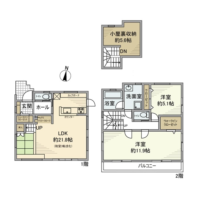 水子戸建の間取り