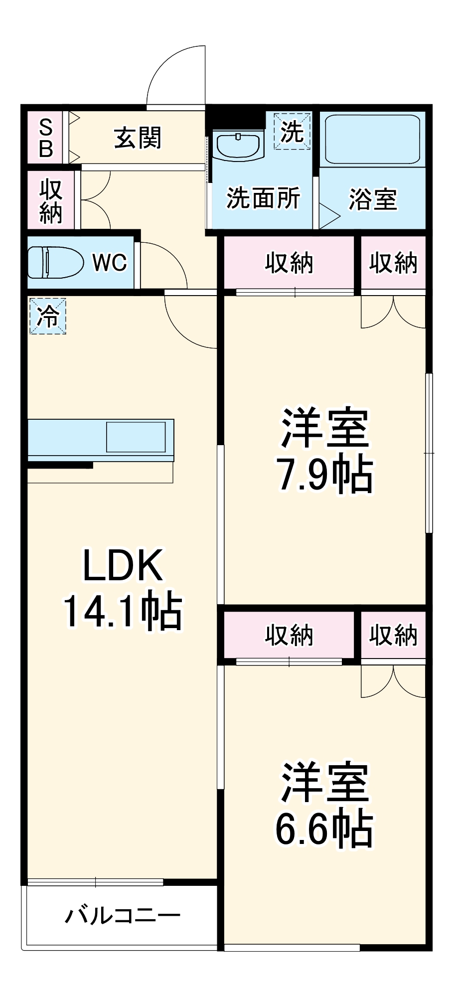 麻利サウスルーチェの間取り