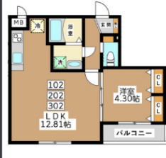 (仮称)ミリアビタ長洲の間取り