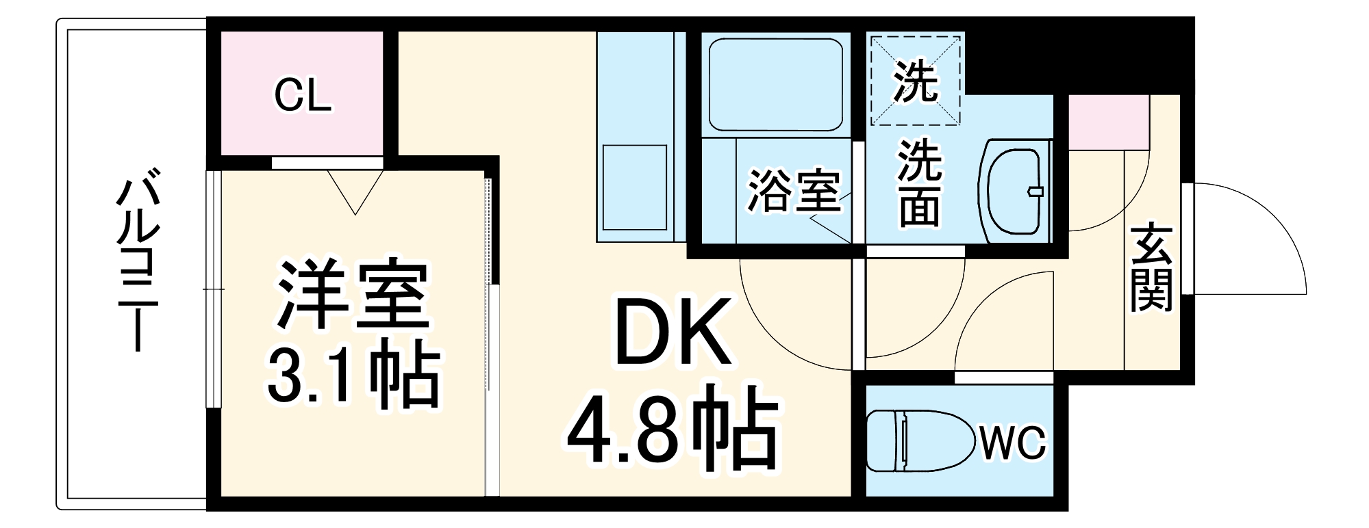 エクスフォート京都聚楽町の間取り