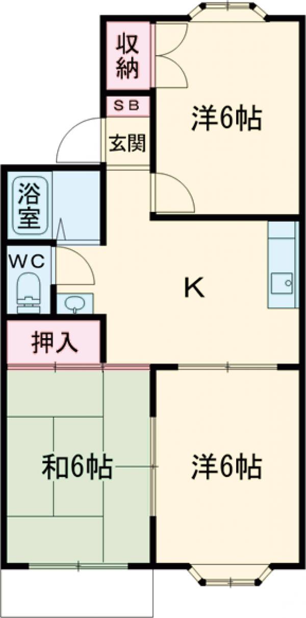 ドミール立川Ⅱの間取り