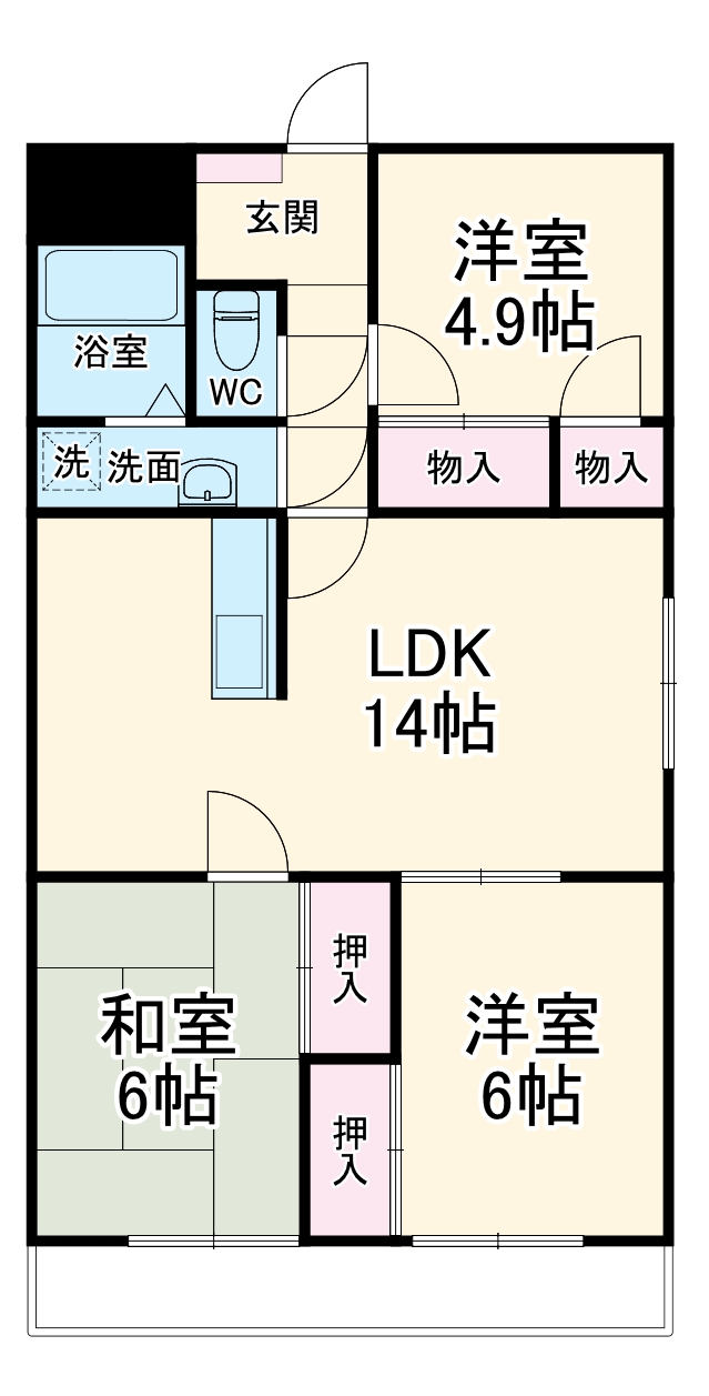プロミネント四日市 の間取り