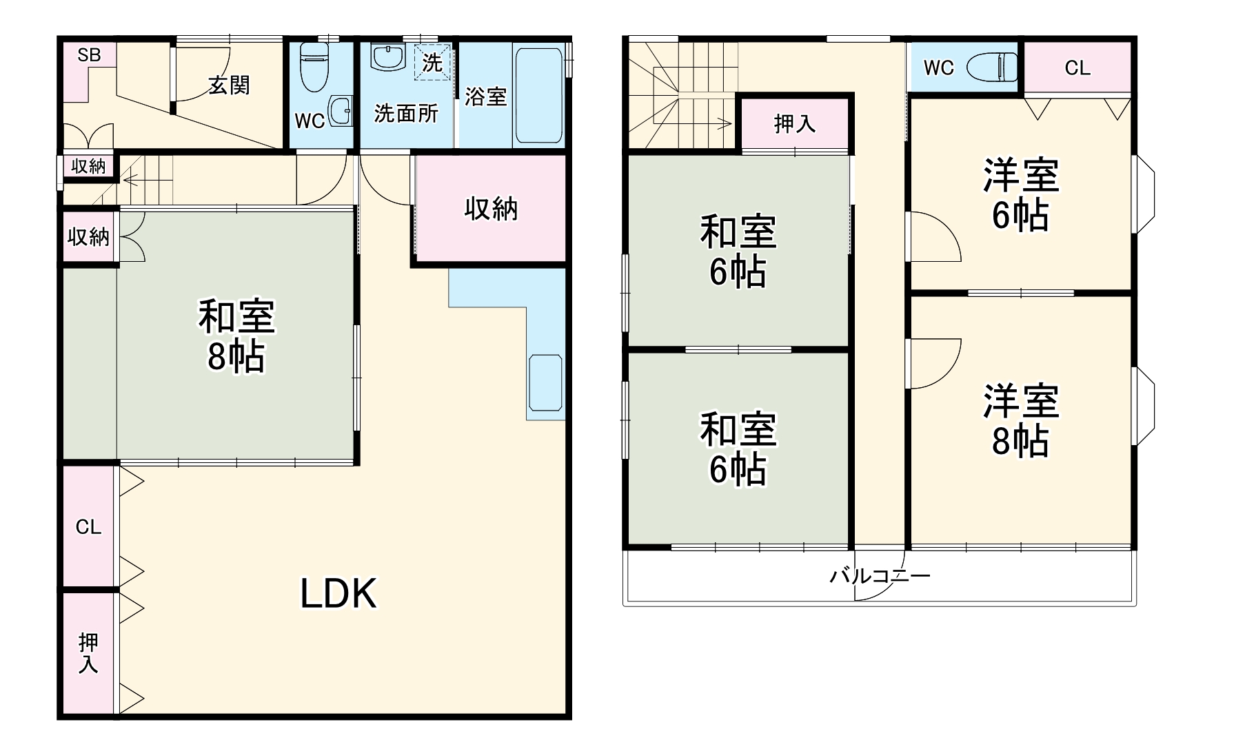 新所原戸建の間取り