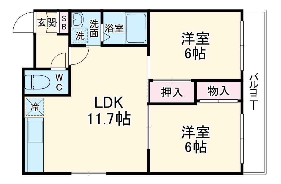 アルテ幕張の間取り